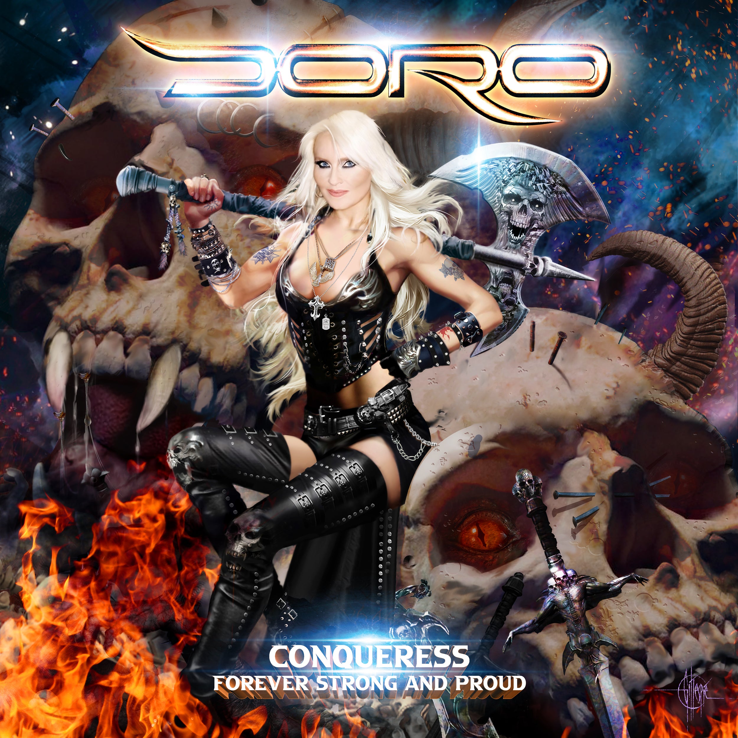 Doro Conqueress Forever Strong and Proud Down Right Merch