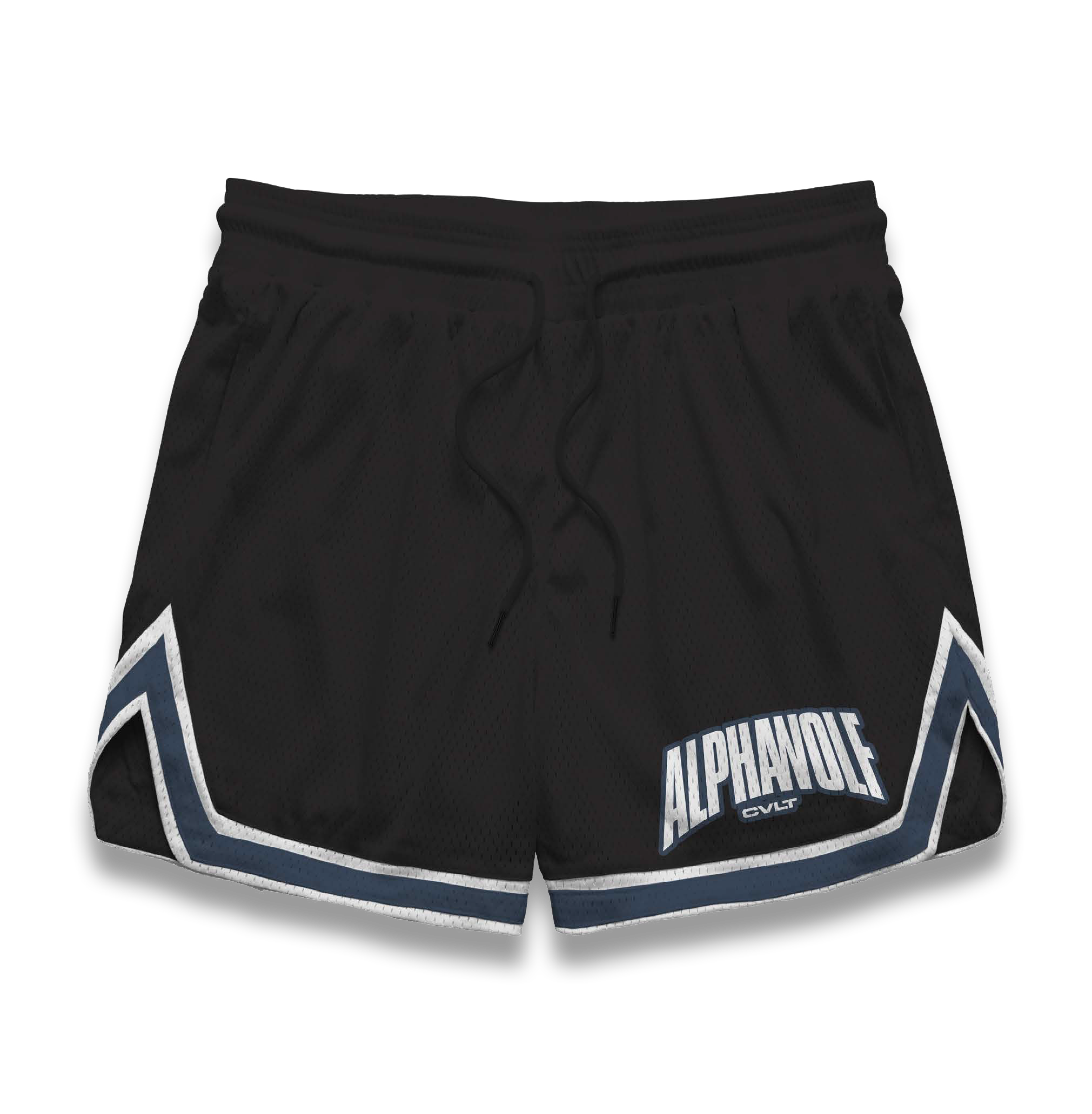 Alpha Wolf - Black & White Custom Basketball Shorts