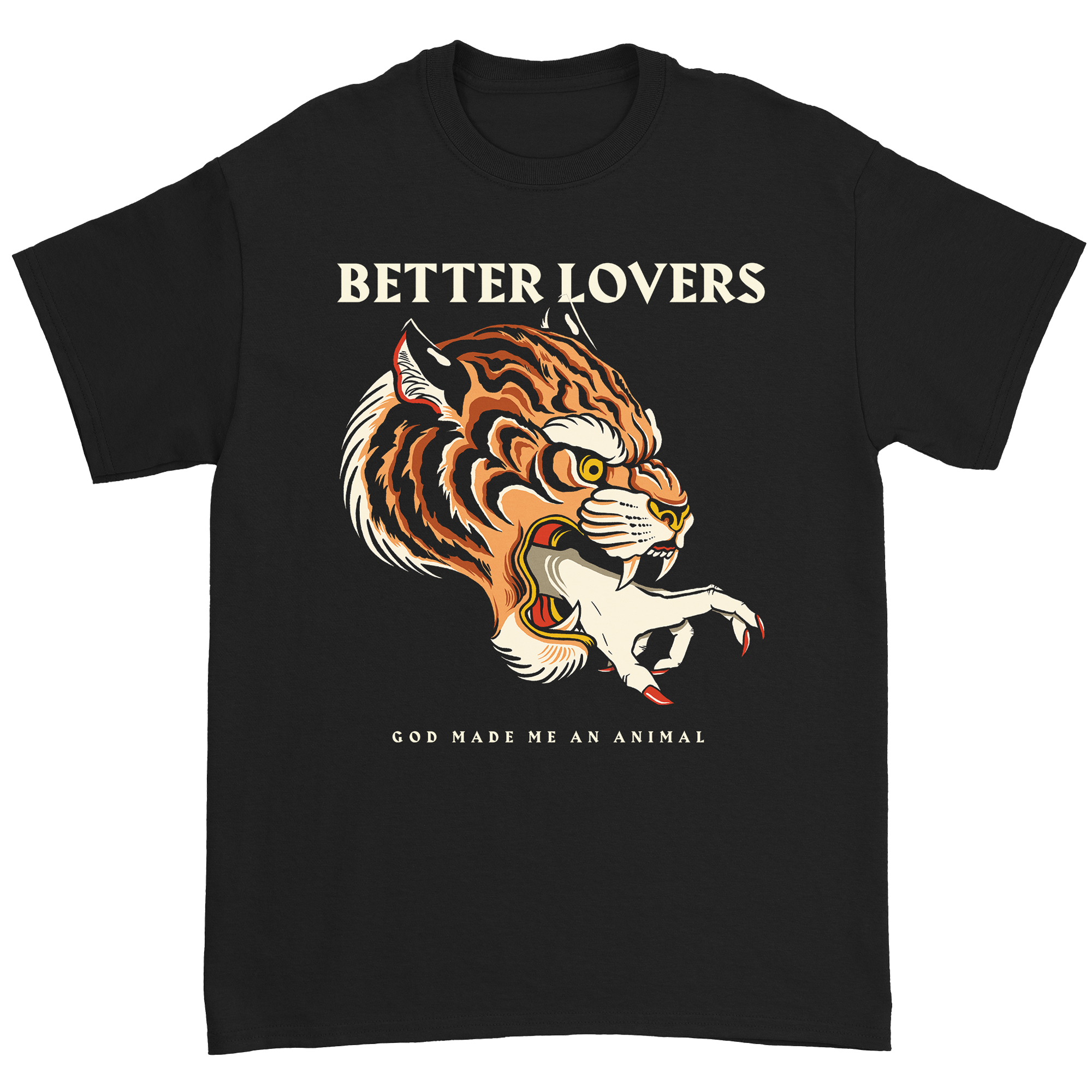 Better Lovers - Tiger Hand T-Shirt (Pre-Order)