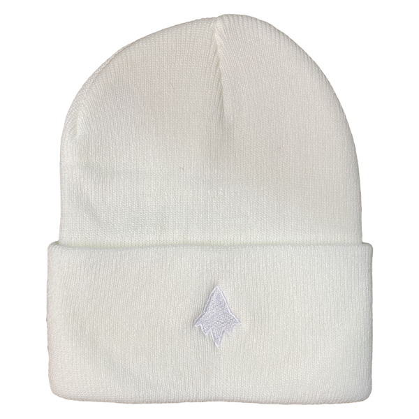 Infinity Shred - White Embroidered Beanie