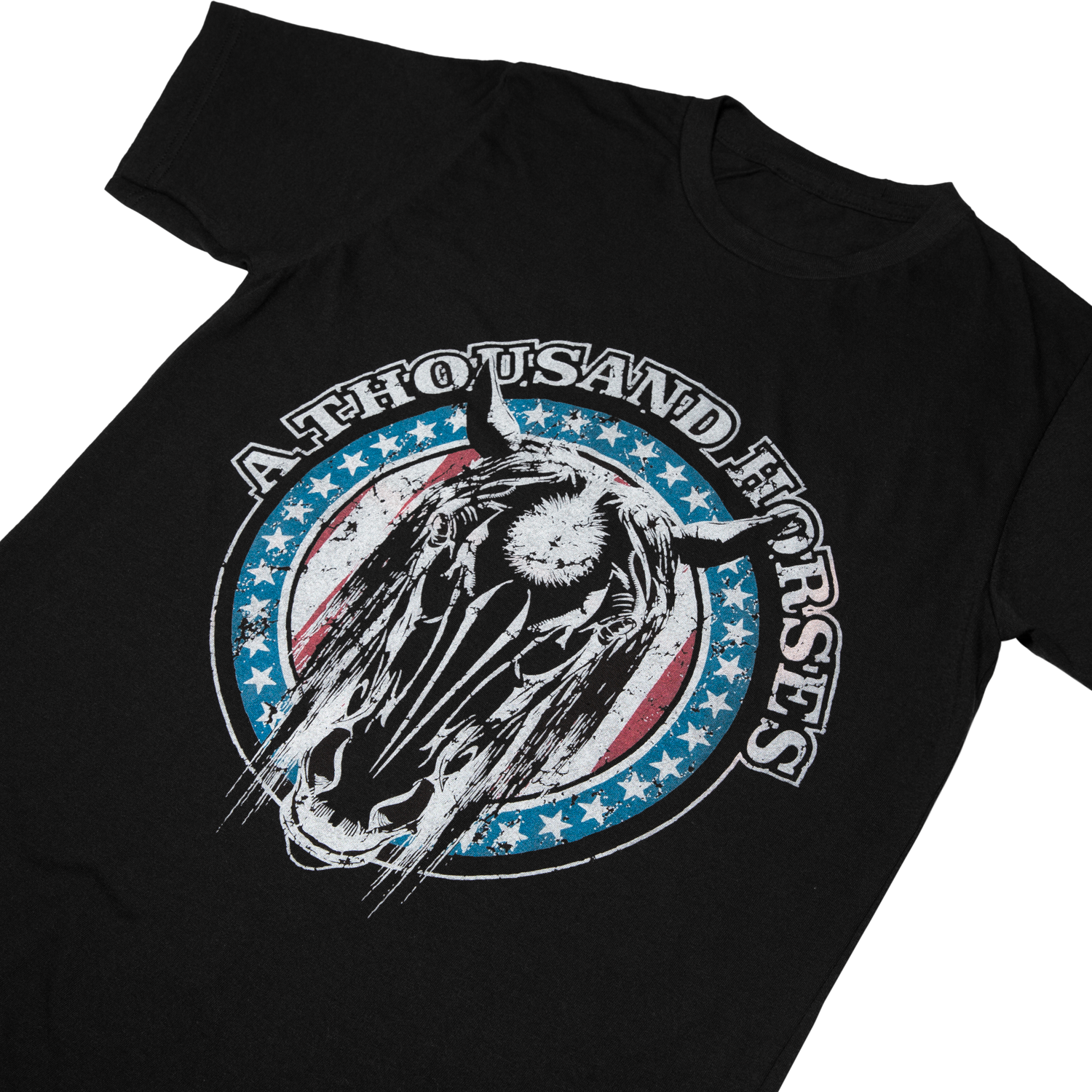 A Thousand Horses - Black Horse Skull Tee