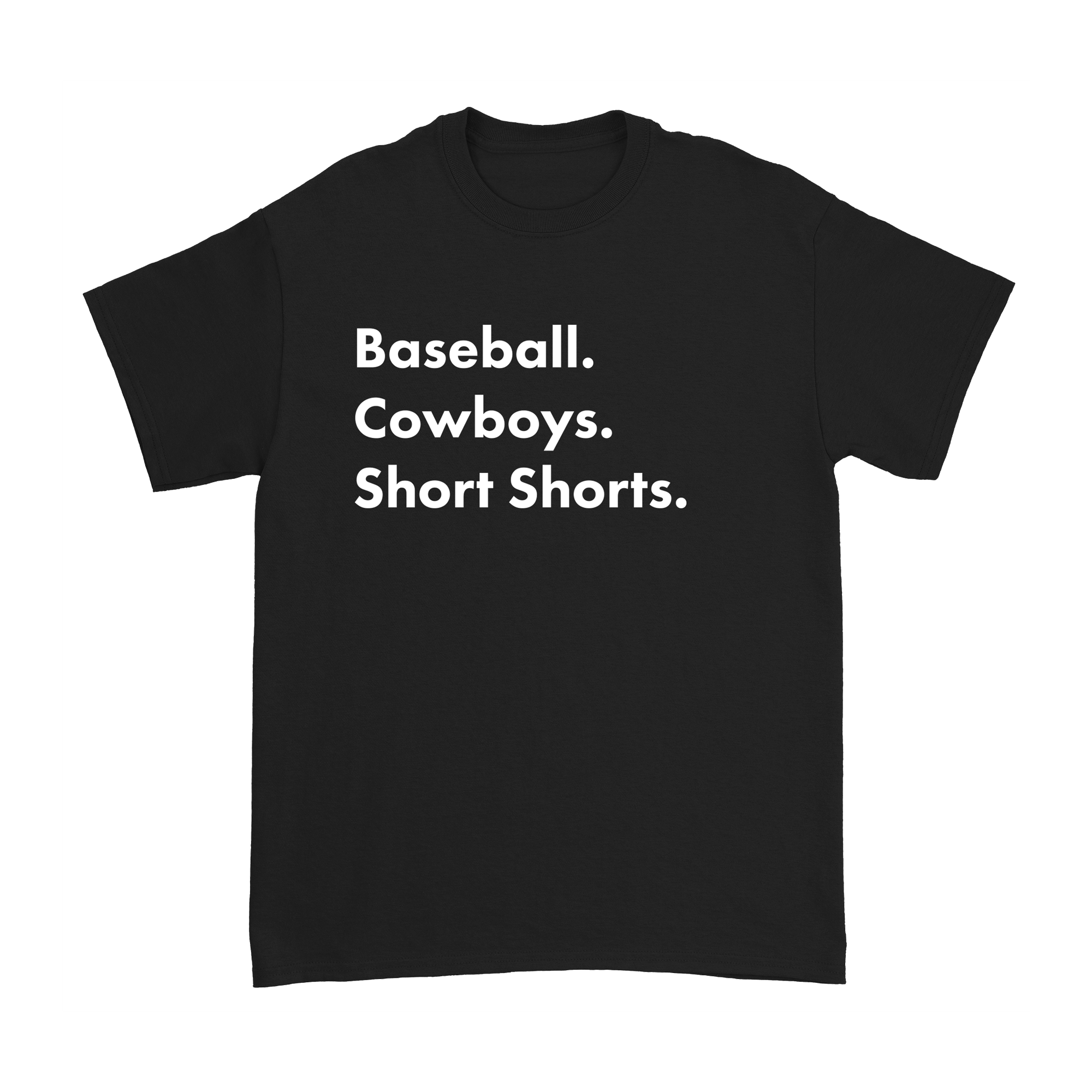 Garett Delano - Baseball. Cowboys. Short Shorts T-Shirt (Black)