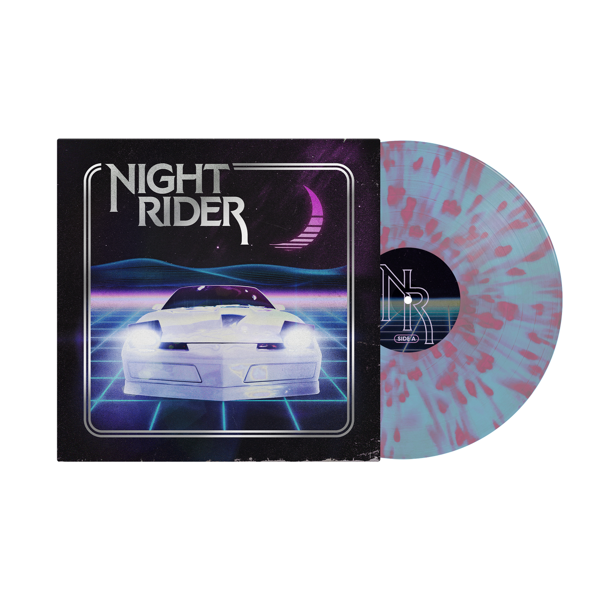 Night Rider - Self Titled Baby Blue w/Hot Pink Splatter LP