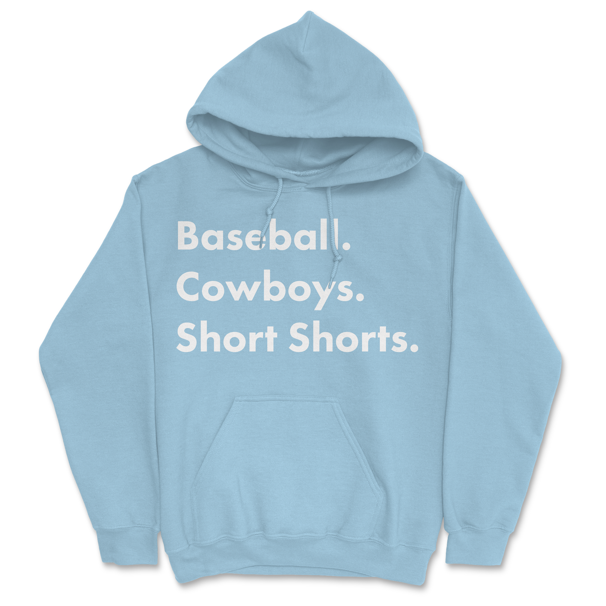 Garett Delano - Baseball. Cowboys. Short Shorts Blue Hoodie