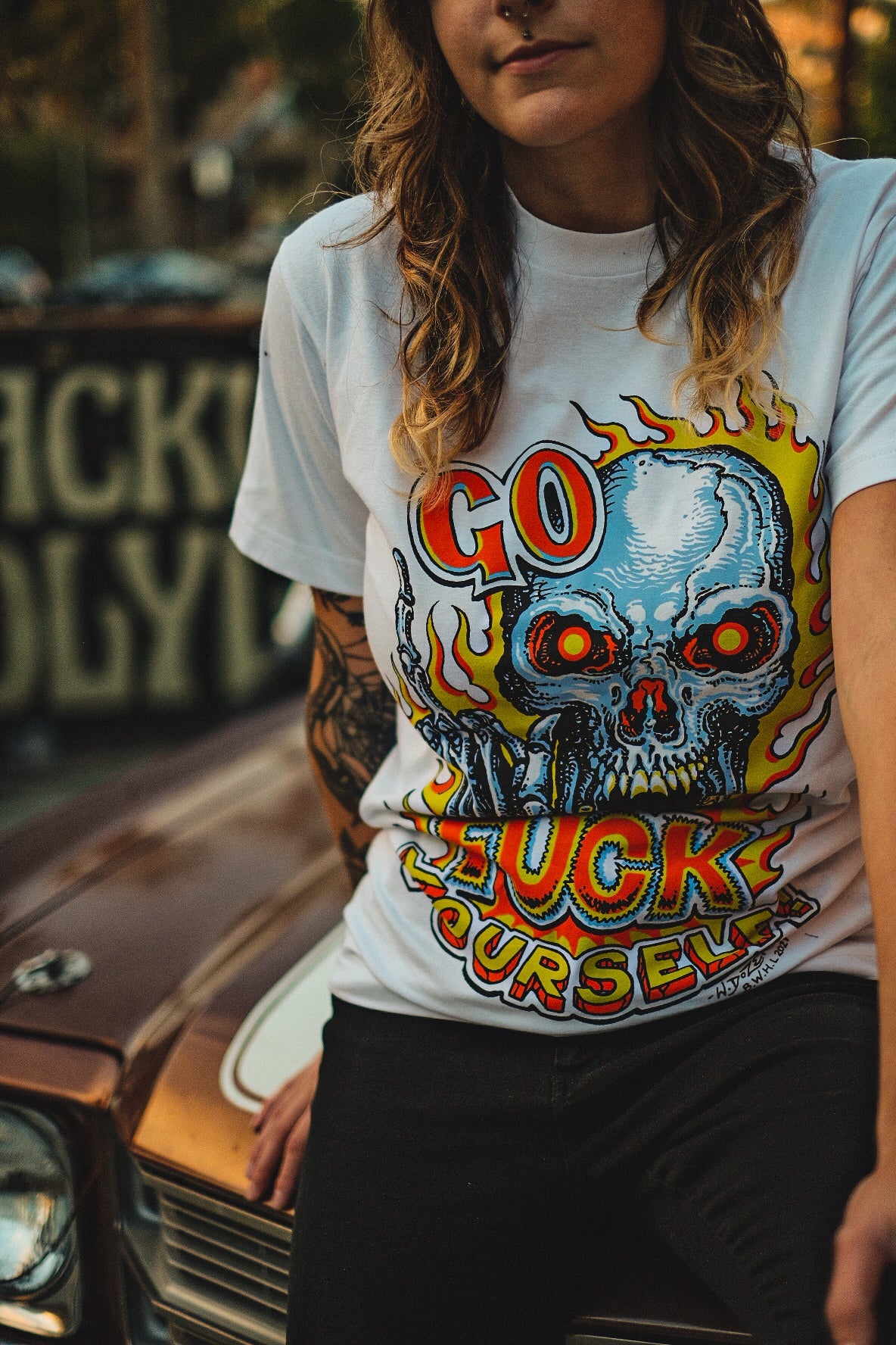 Blackwater Holylight - Go F*ck Yourself White Tee (Mystery Tee)