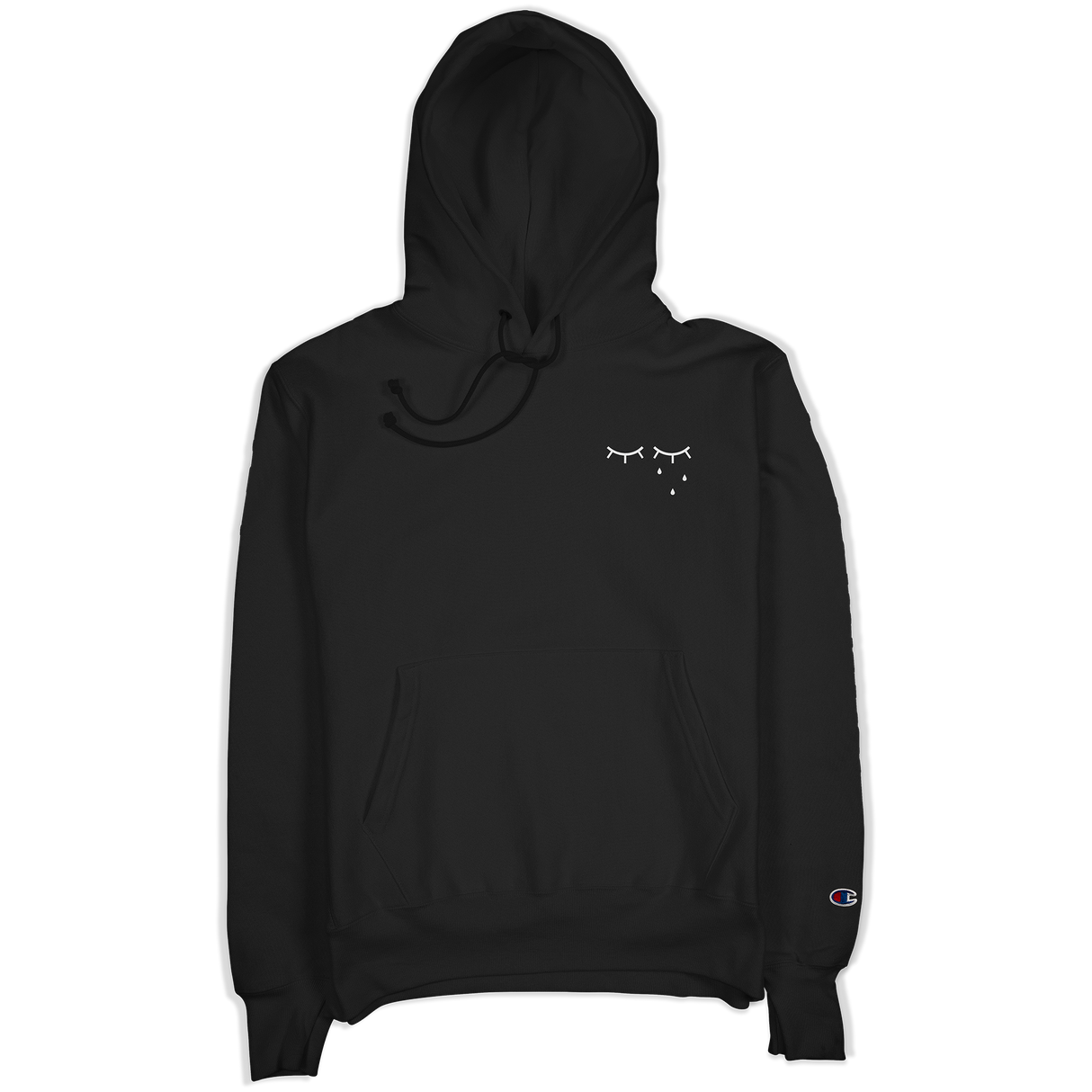 Cheer Up Kid - Flower Logo Black Champion® Hoodie