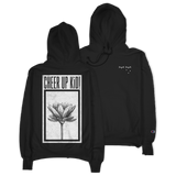 Cheer Up Kid - Flower Logo Black Champion® Hoodie