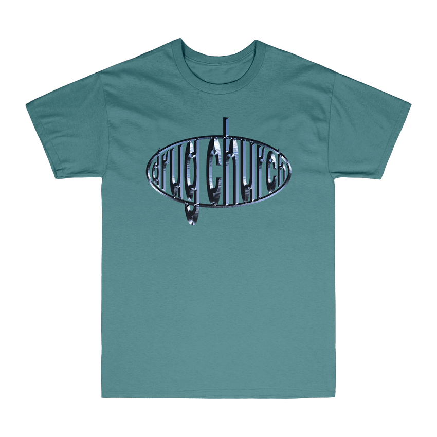 Drug Church - Chrome Logo Blue Tee