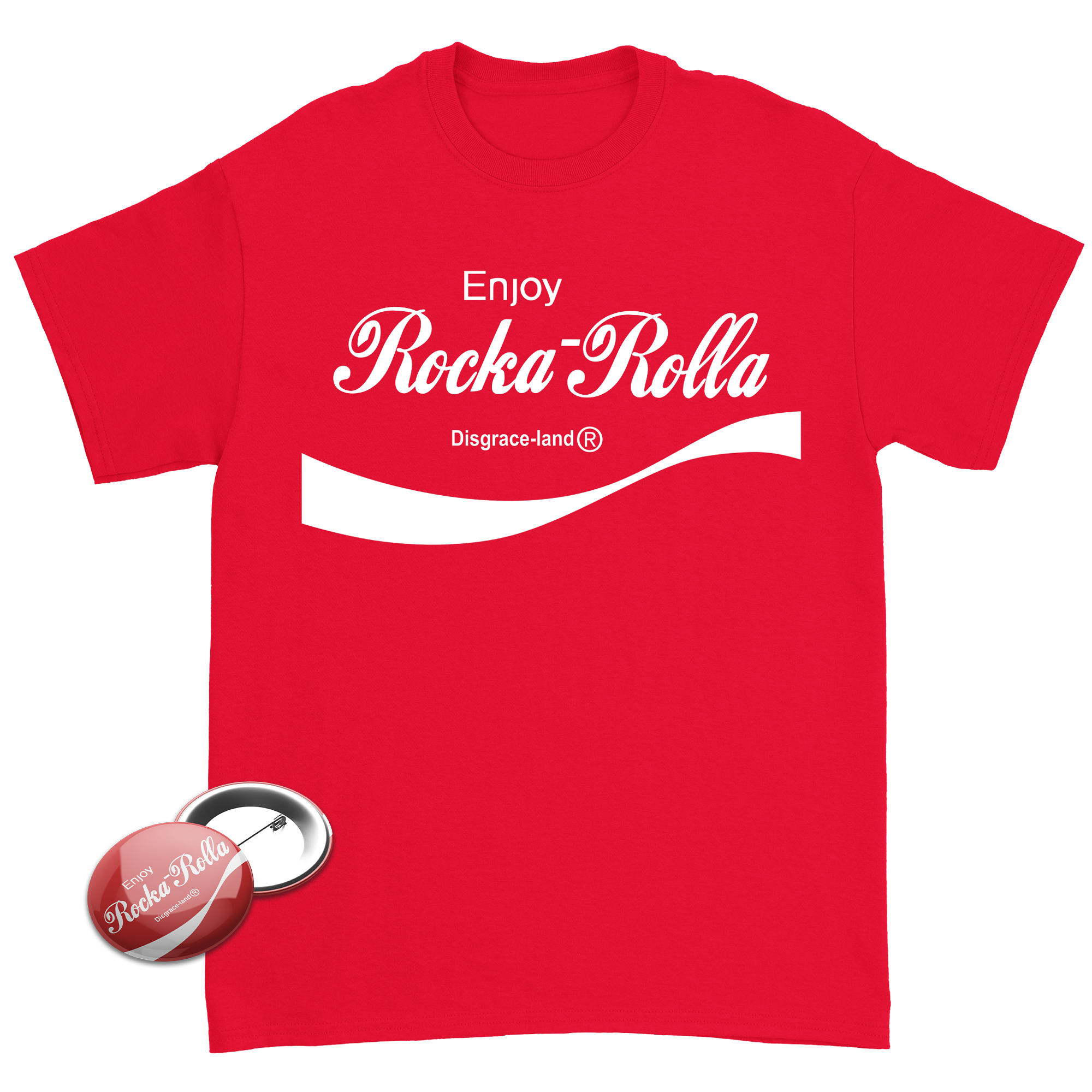 Rocka Rolla T-Shirt + Button