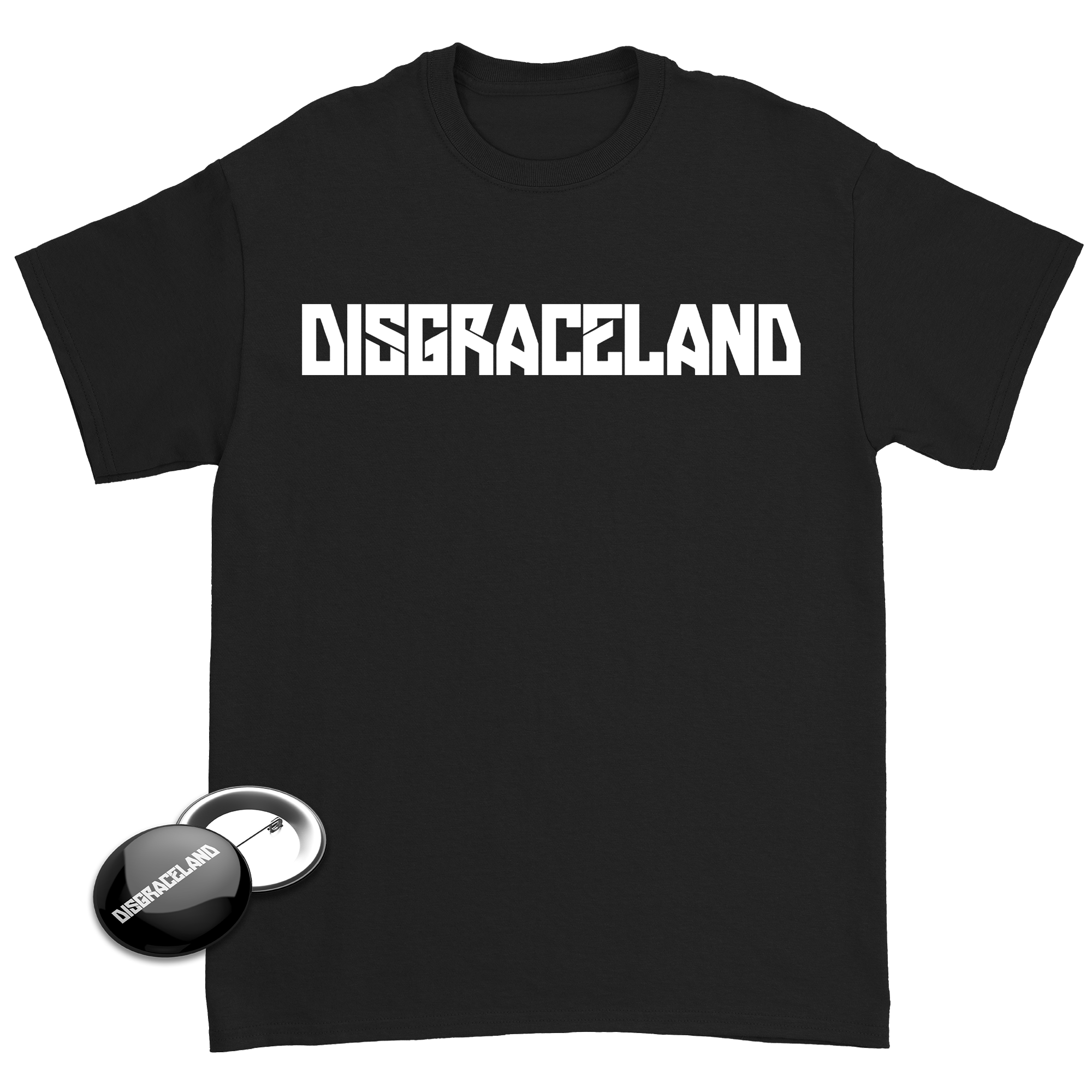 Disgraceland Logo T-Shirt + Button