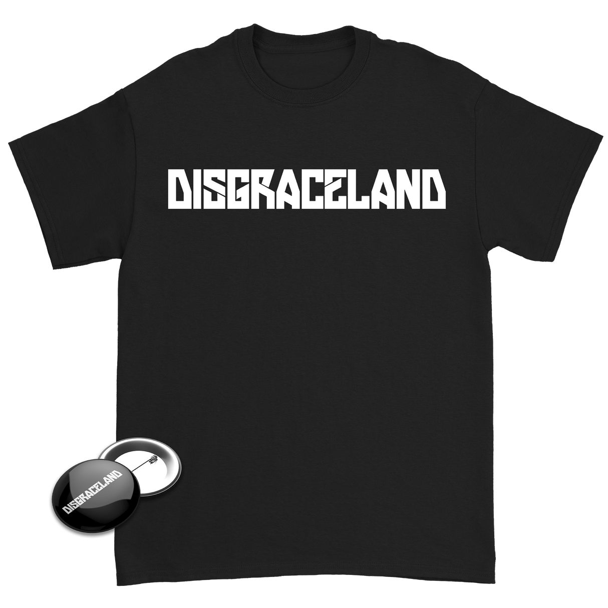 Disgraceland Logo T-Shirt + Button