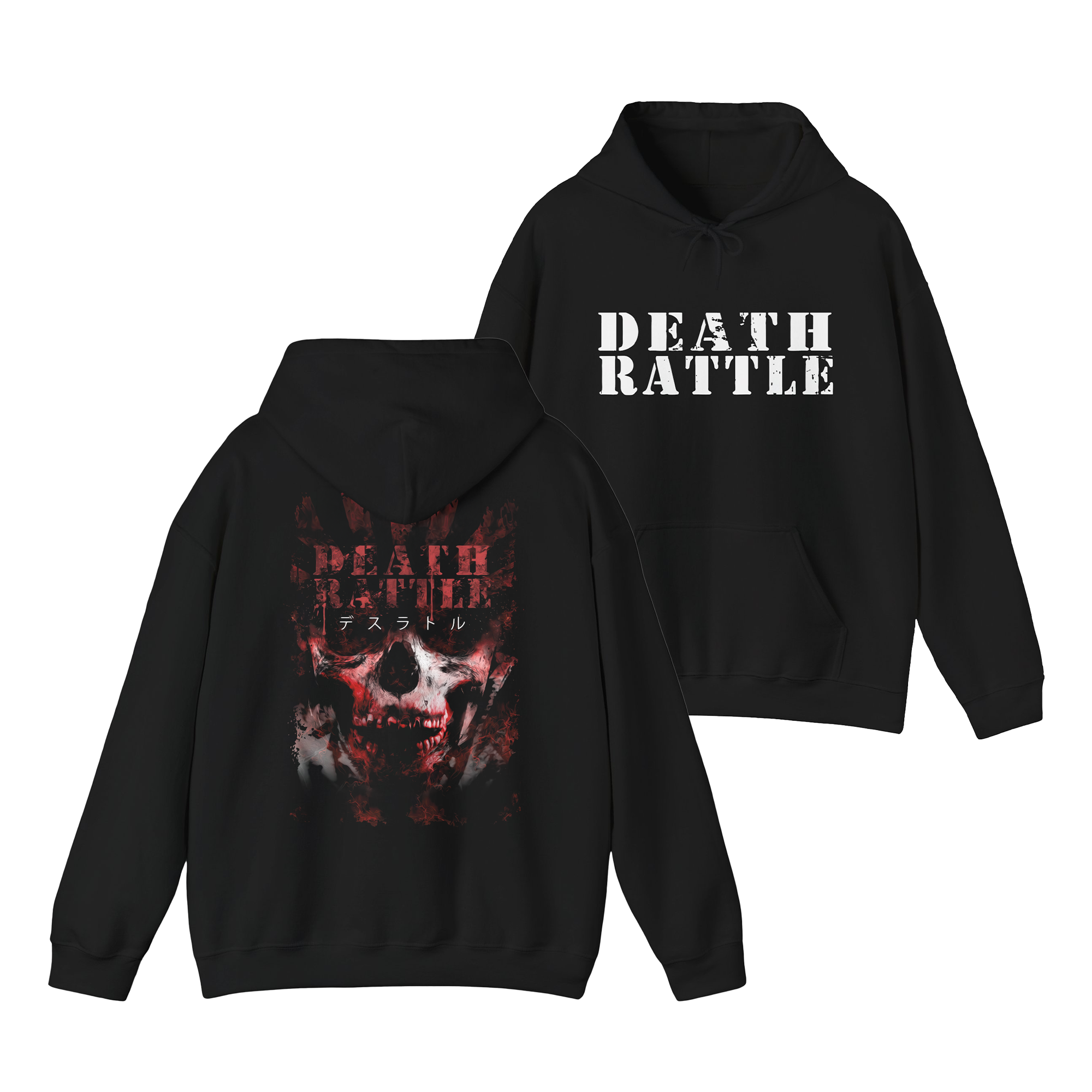 Death Rattle - Japan Skull Hoodie