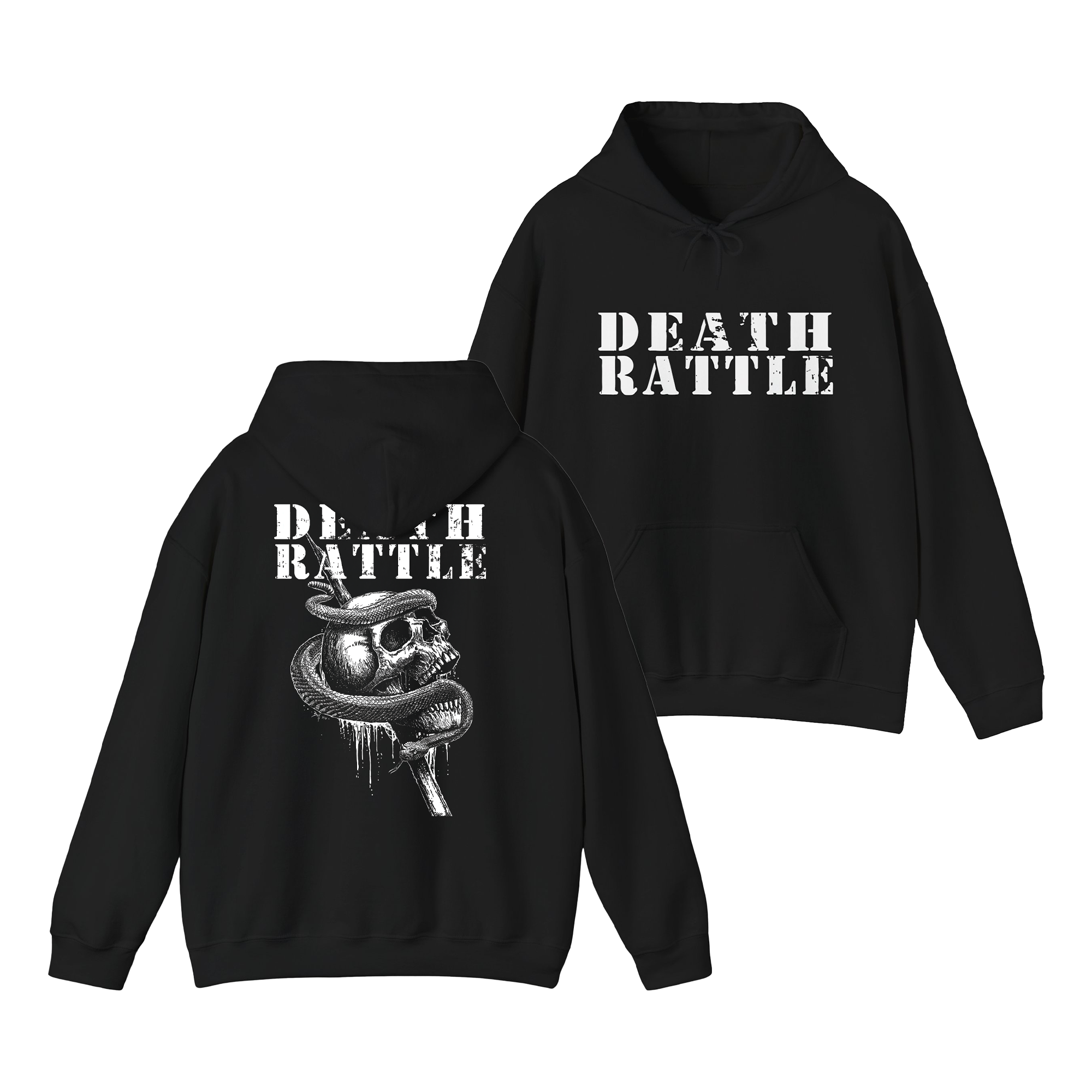 Death Rattle - SnakeSkull Hoodie