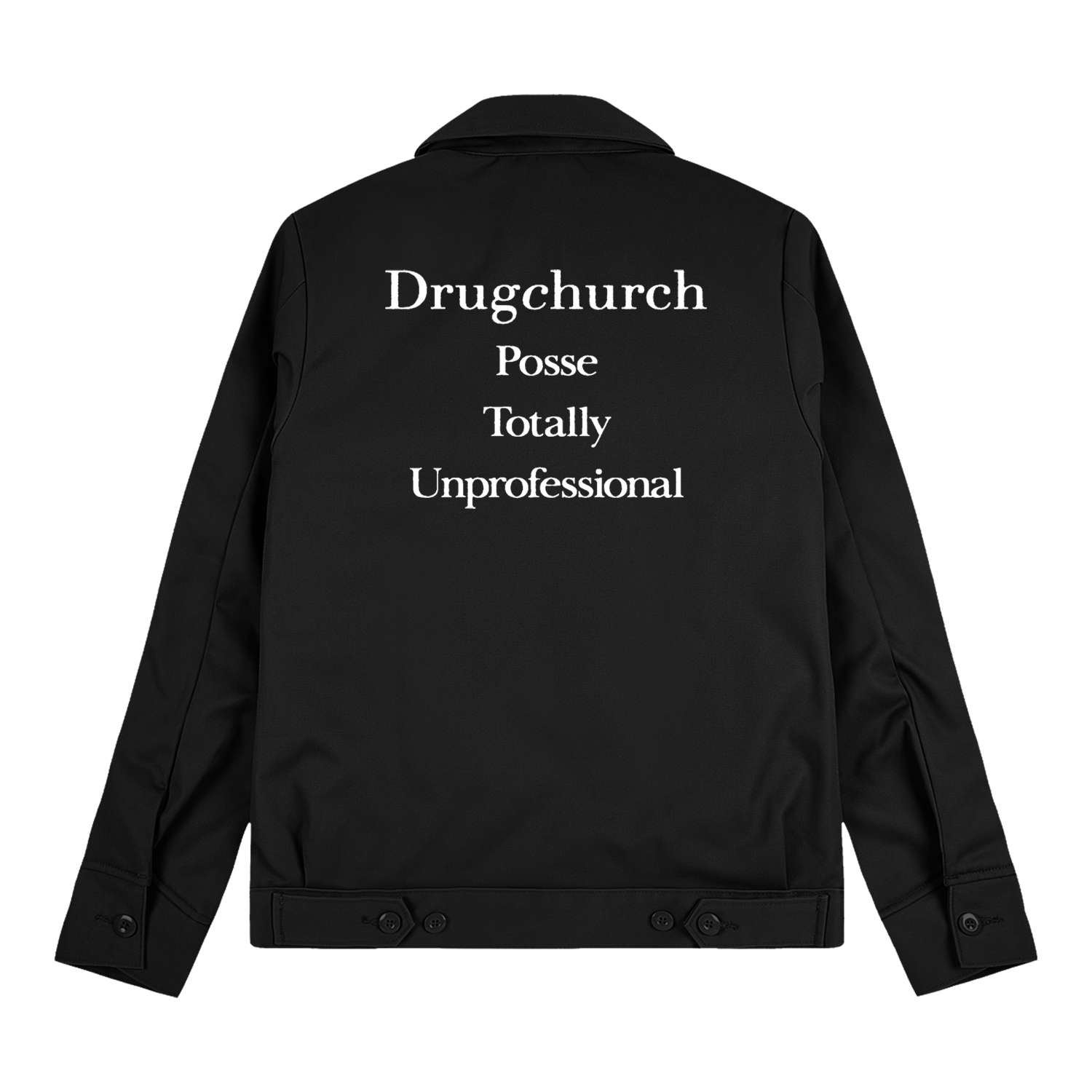 Drug Church - DC POSSE DICKIES JACKET BLACK - (PRE ORDER)