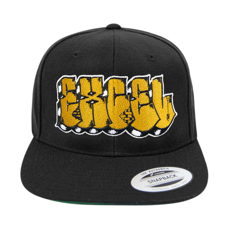 EXCEL - Block Letters Snapback - Black/Gold