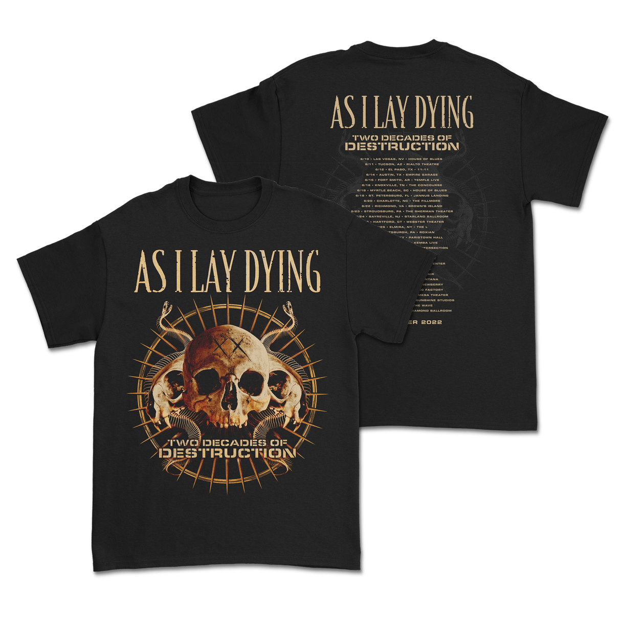 As I Lay Dying - Tour T-Shirt