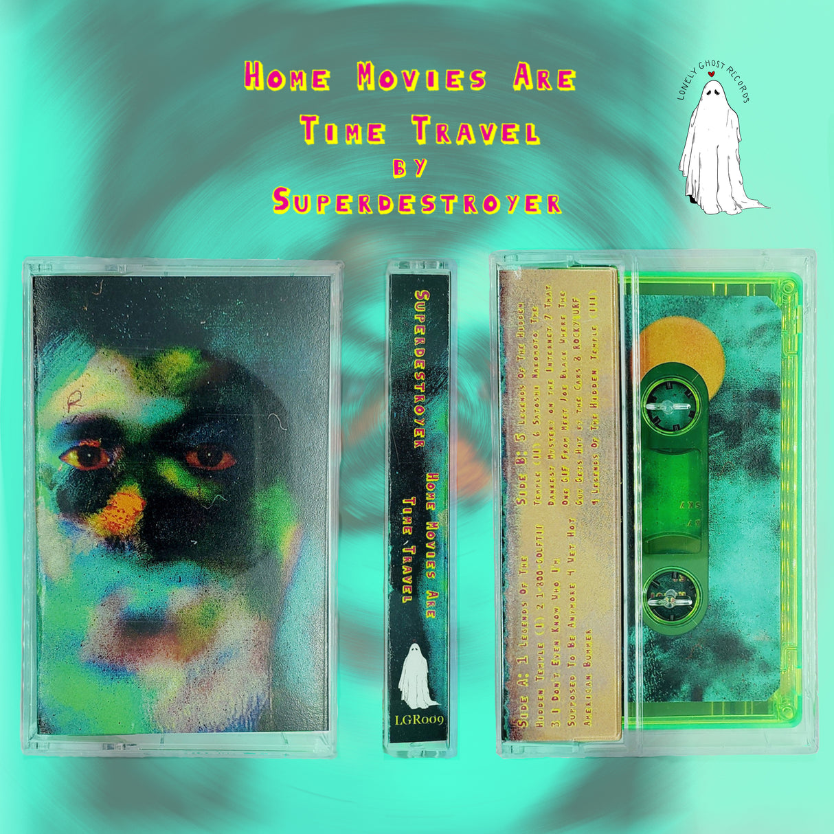 Superdestroyer - "Home Movies Are Time Travel" Limited Edition Neon Green Cassette