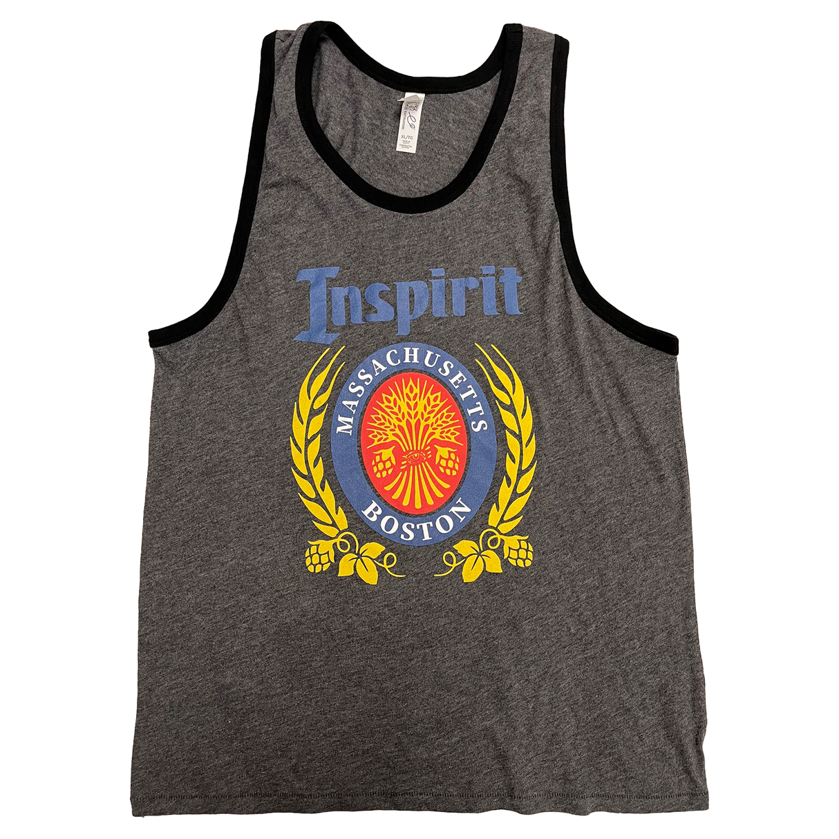 Inspirit - Beer Tank Top - Dark Grey / Black