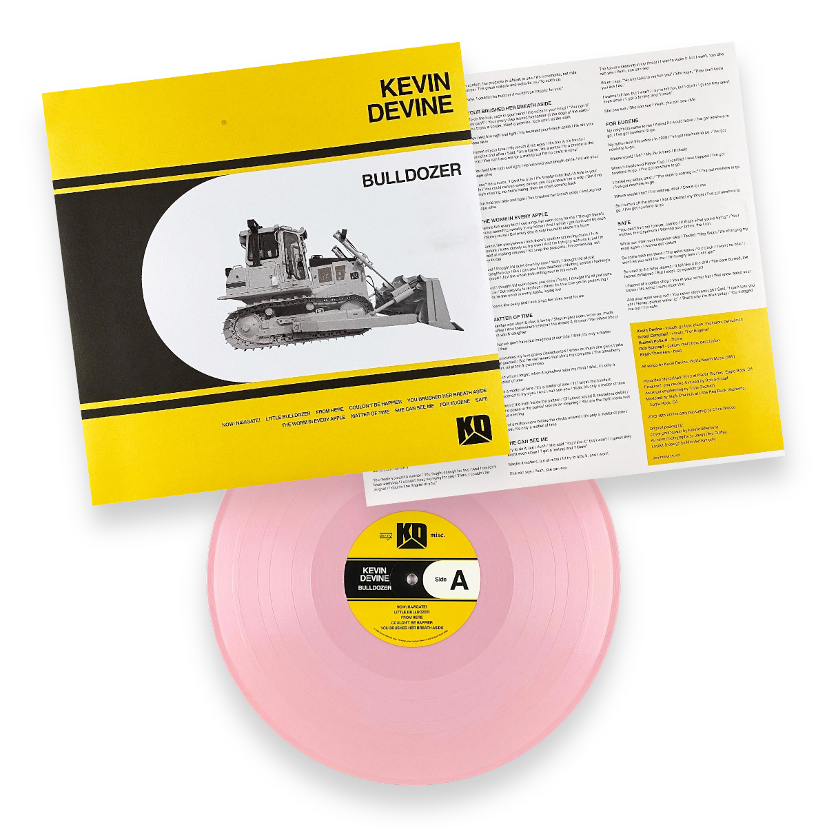 Kevin Devine - Bulldozer + Bubblegum Pink and Yellow 2xLP