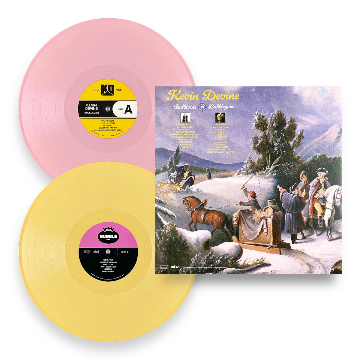 Kevin Devine - Bulldozer + Bubblegum Pink and Yellow 2xLP