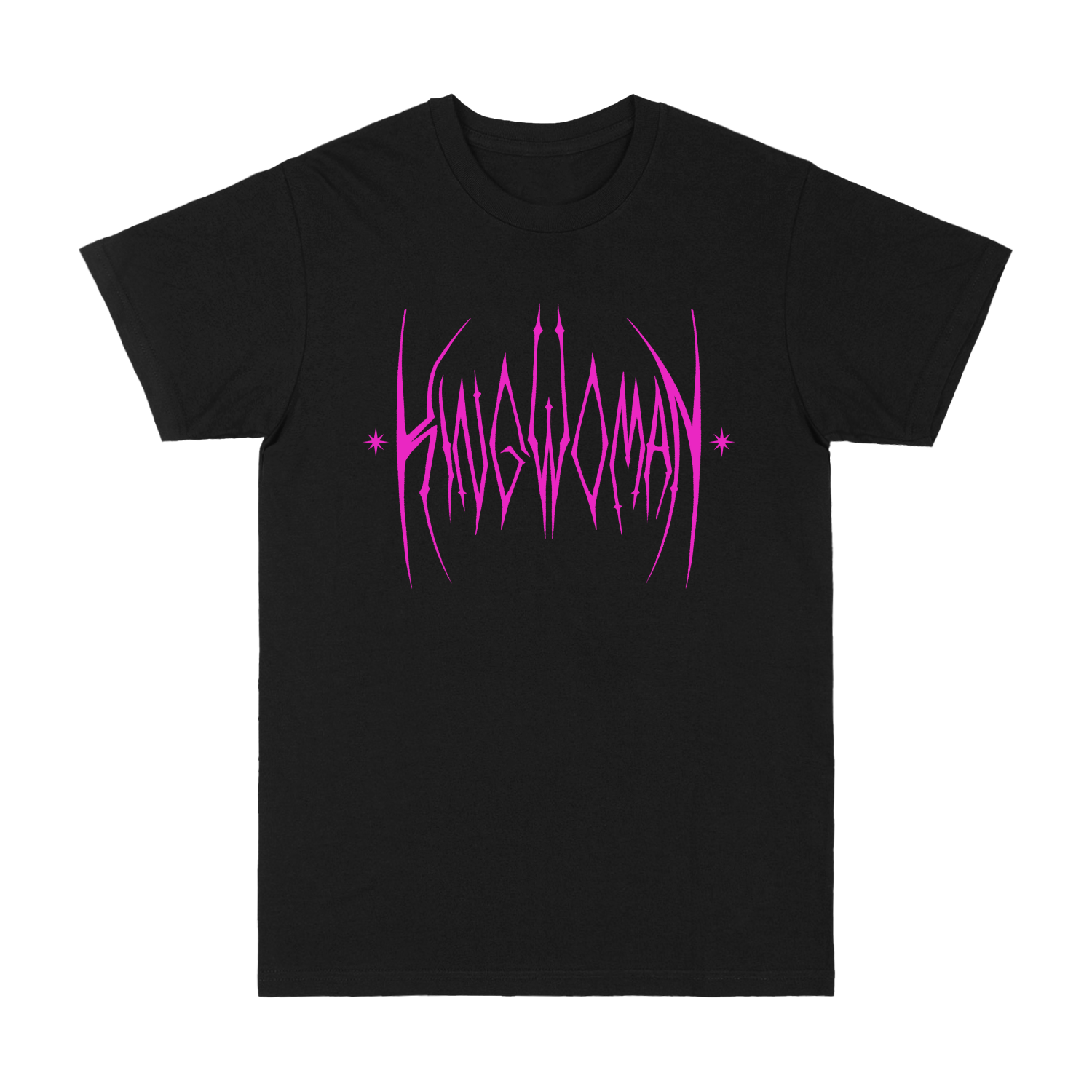 King Woman - Logo Tee - Black/Pink