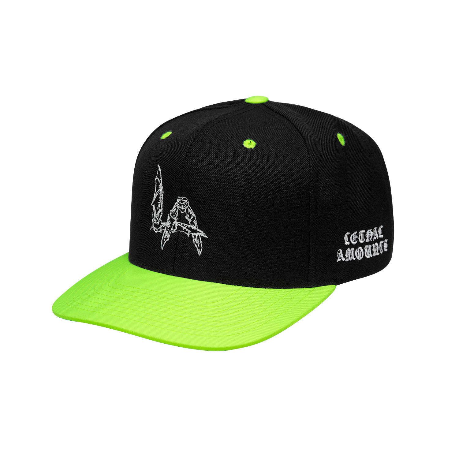 Lethal Amounts - LA Bat Snapback - White Embroidery