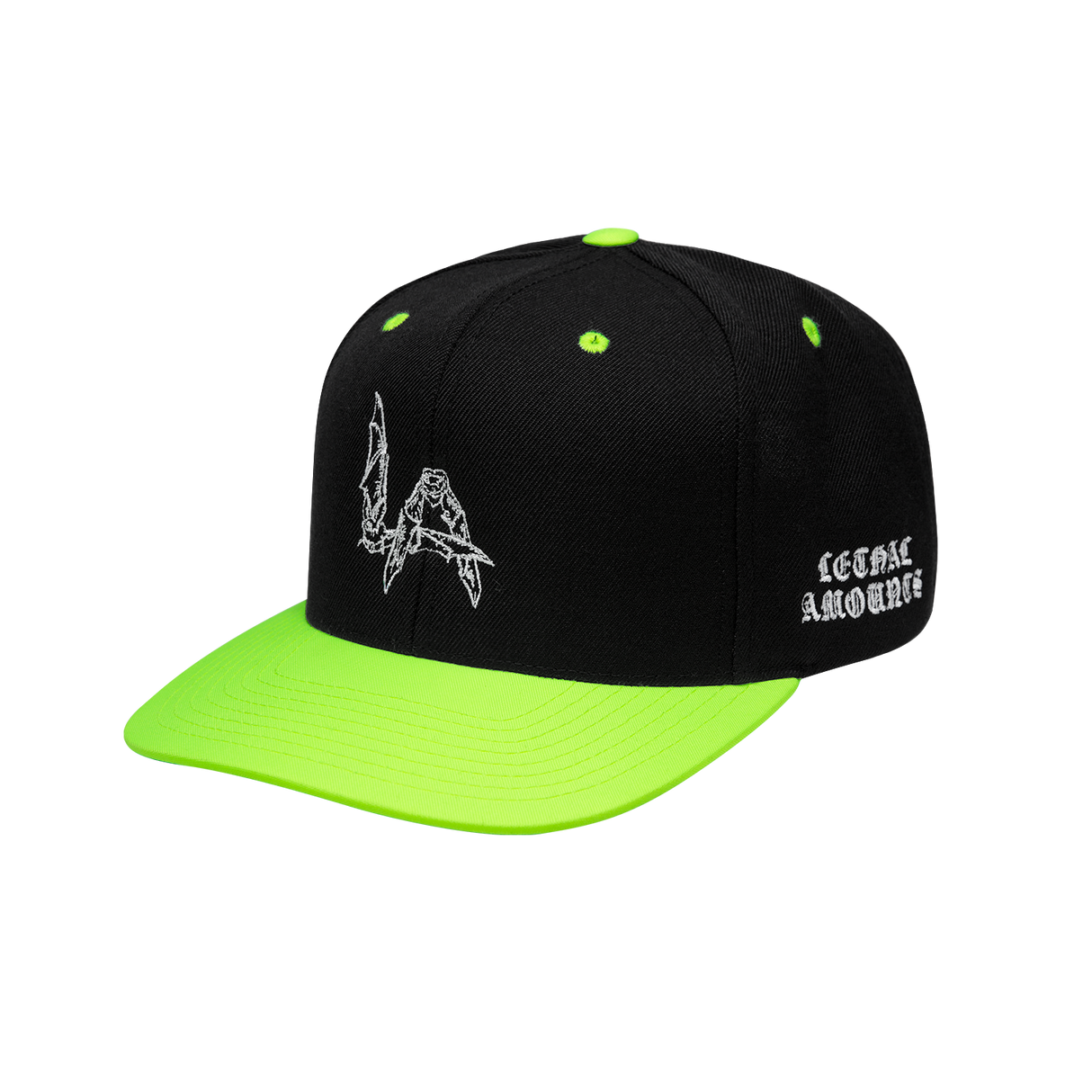 Lethal Amounts - LA Bat Snapback - White Embroidery