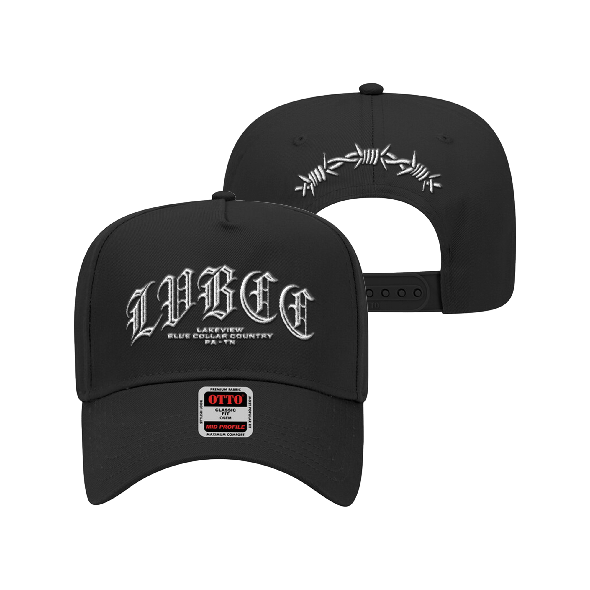 Lakeview - LVBCC Puff Embroidery Hat (Black)