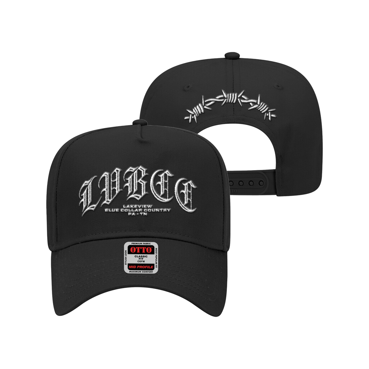 Lakeview - LVBCC Puff Embroidery Hat (Black)