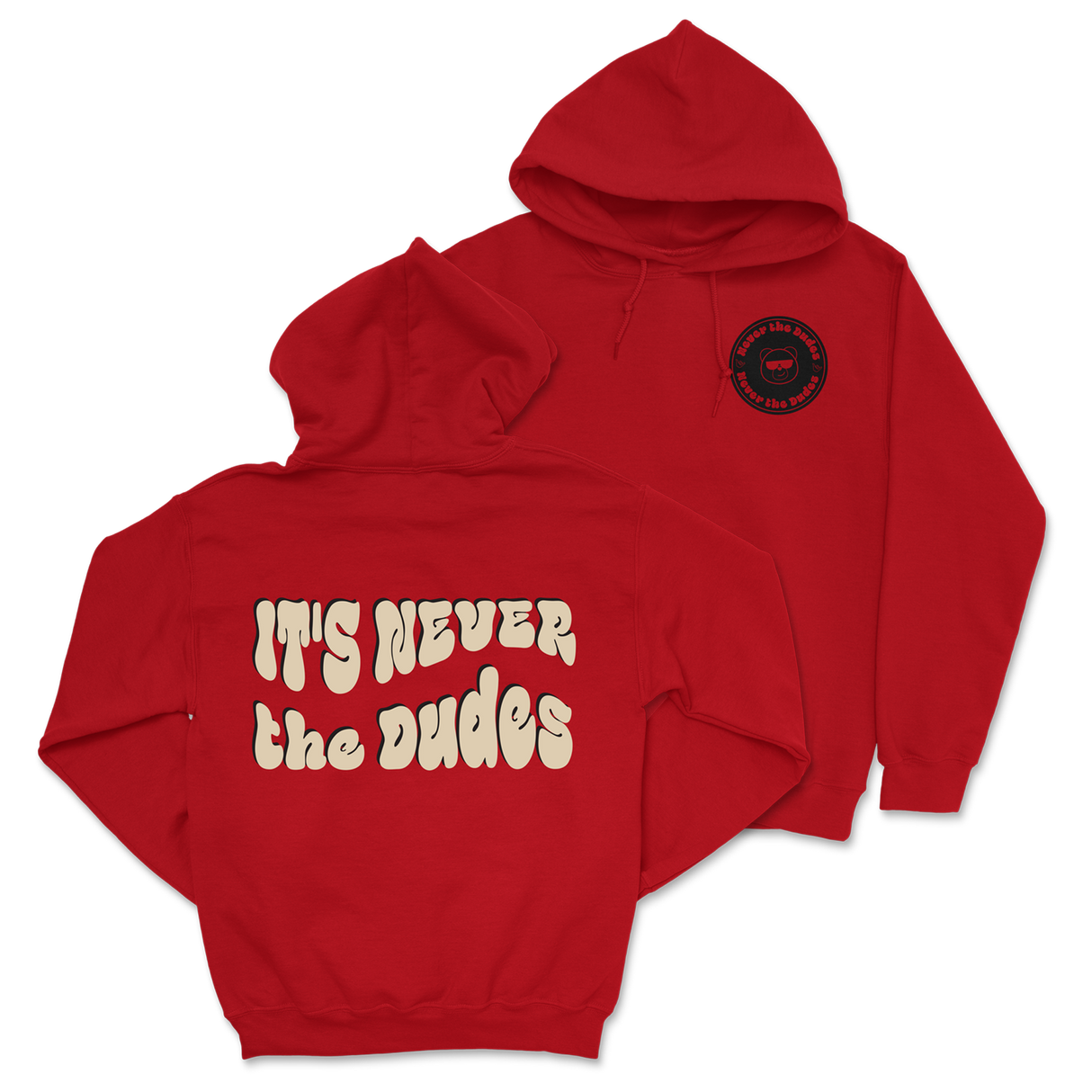 Never The Dudes Hoodie - Red