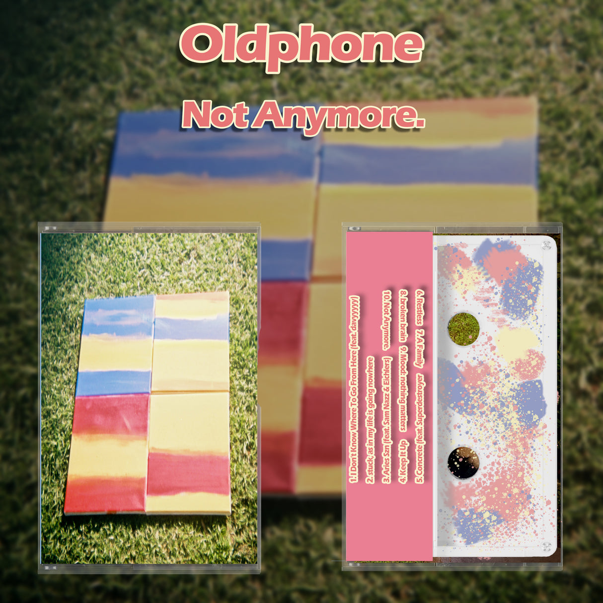 Oldphone - "Not Anymore" Limited Edition White Hand Painted Variant Cassettes