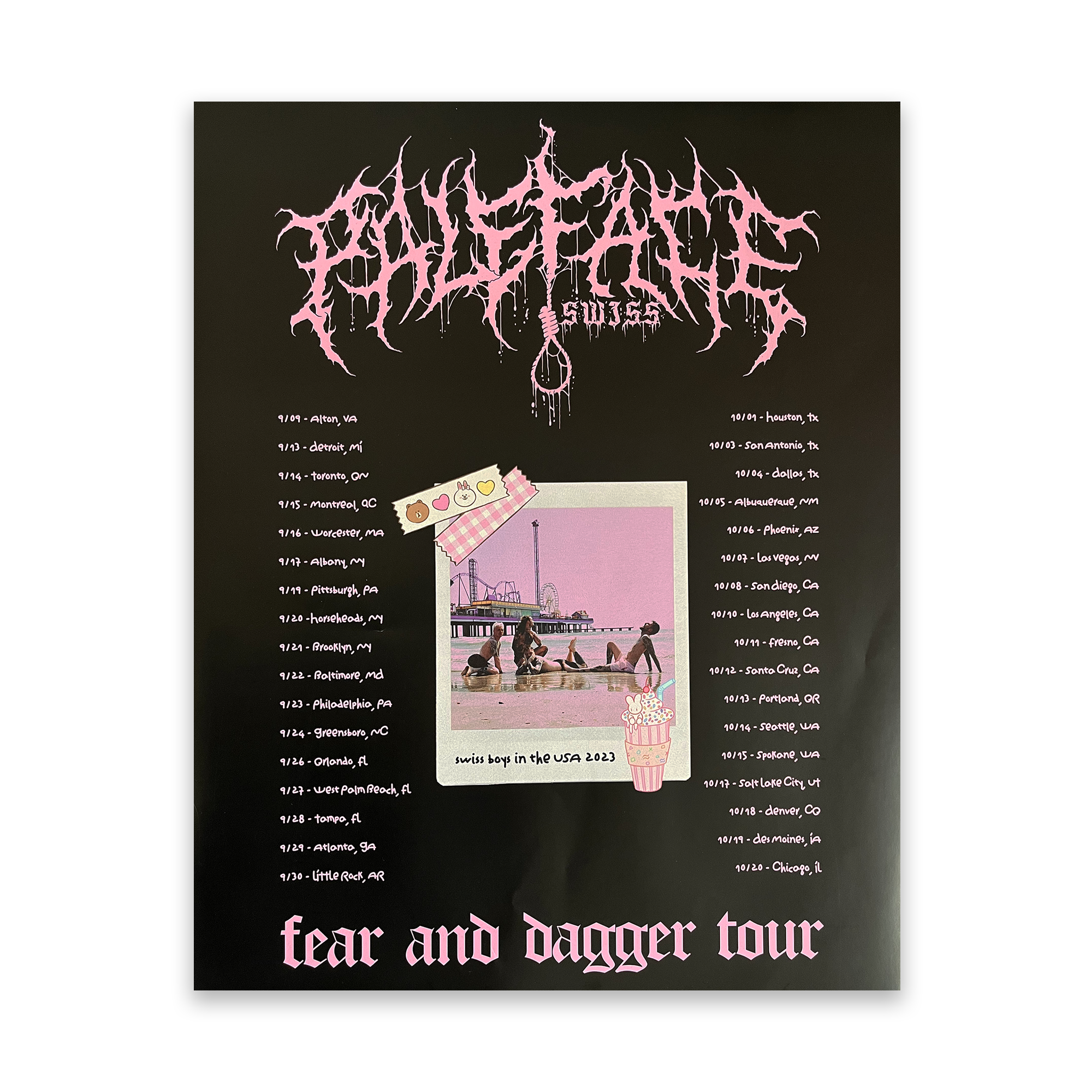 Paleface Swiss - Fear & Dagger Tour Poster