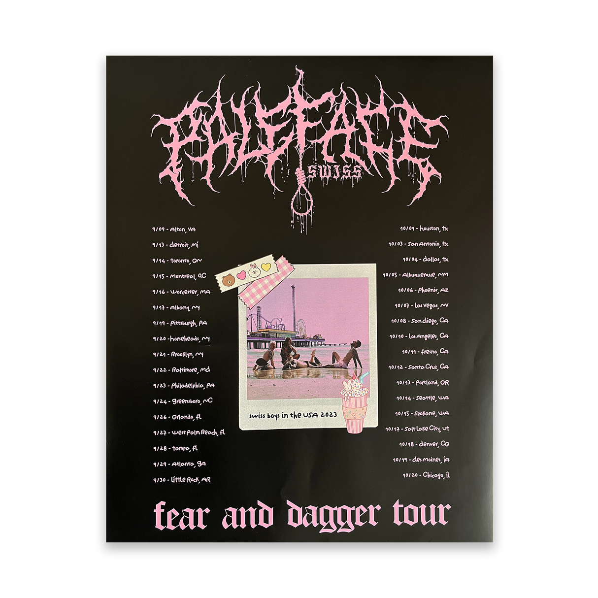 Paleface Swiss - Fear & Dagger Tour Poster