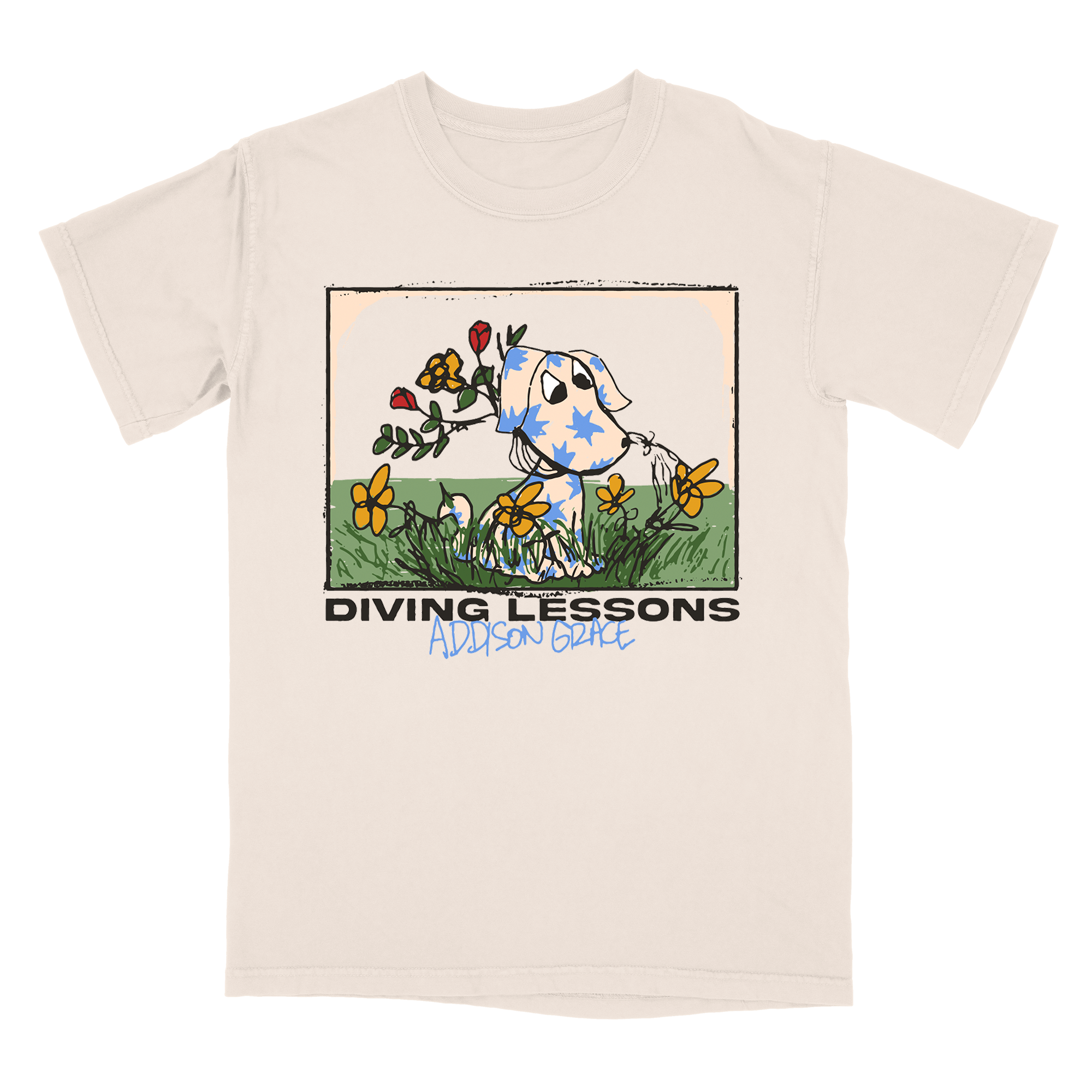 Addison Grace - Puppy Flowers T-Shirt