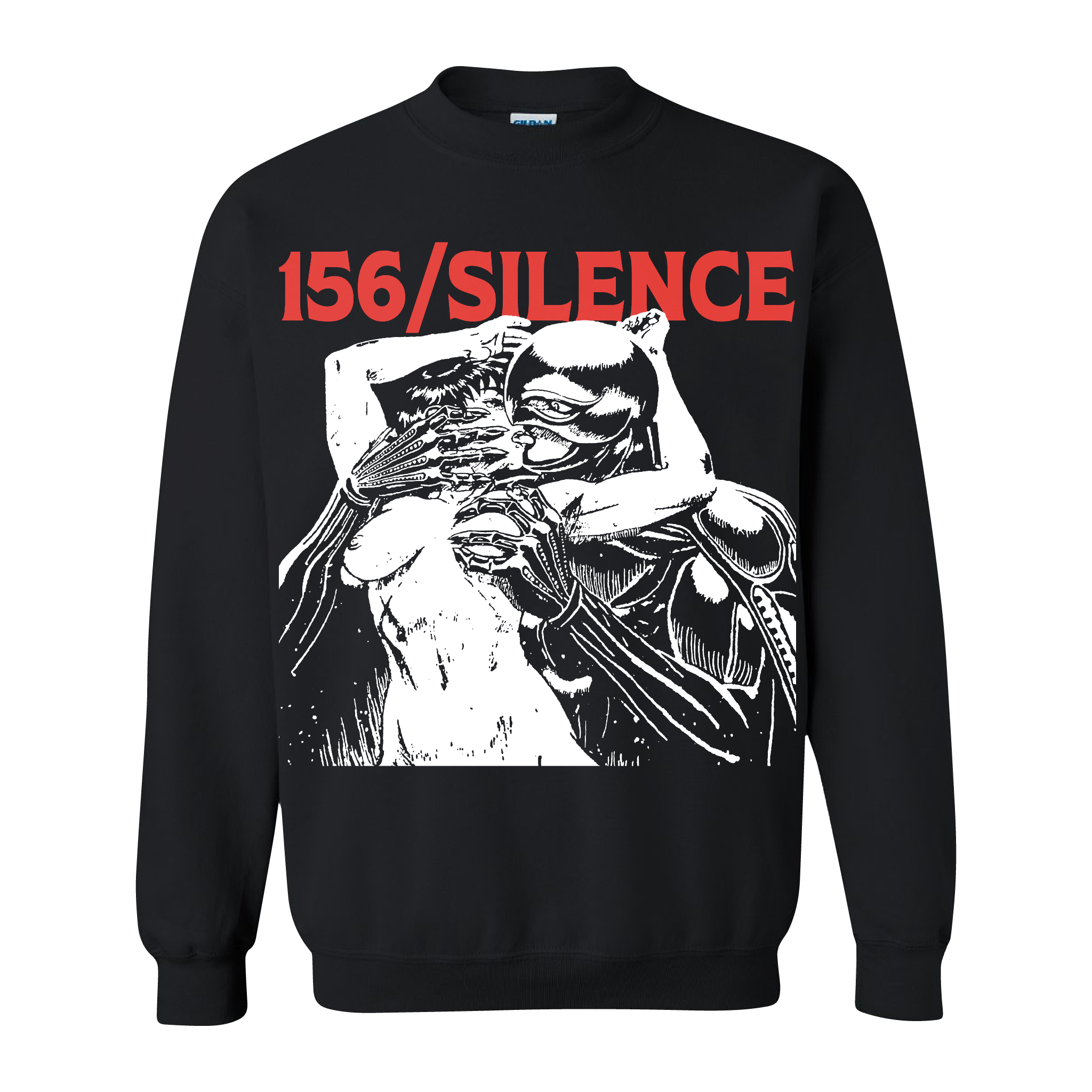156/Silence - Red Logo Crewneck