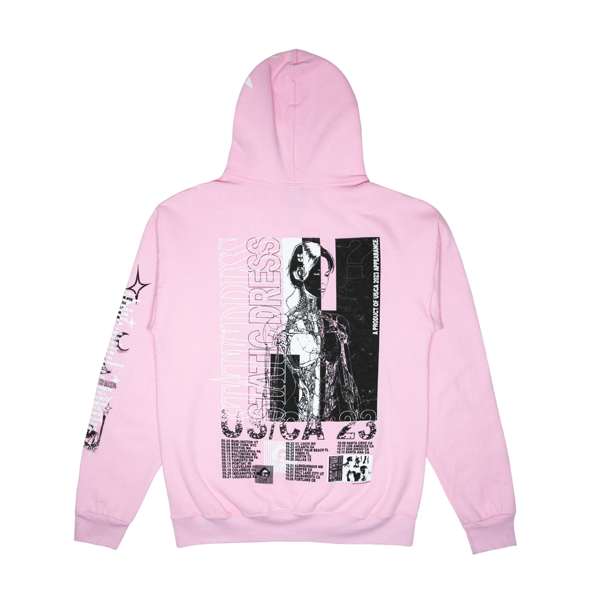 Static Dress - TOUR DATES PINK HOODIE