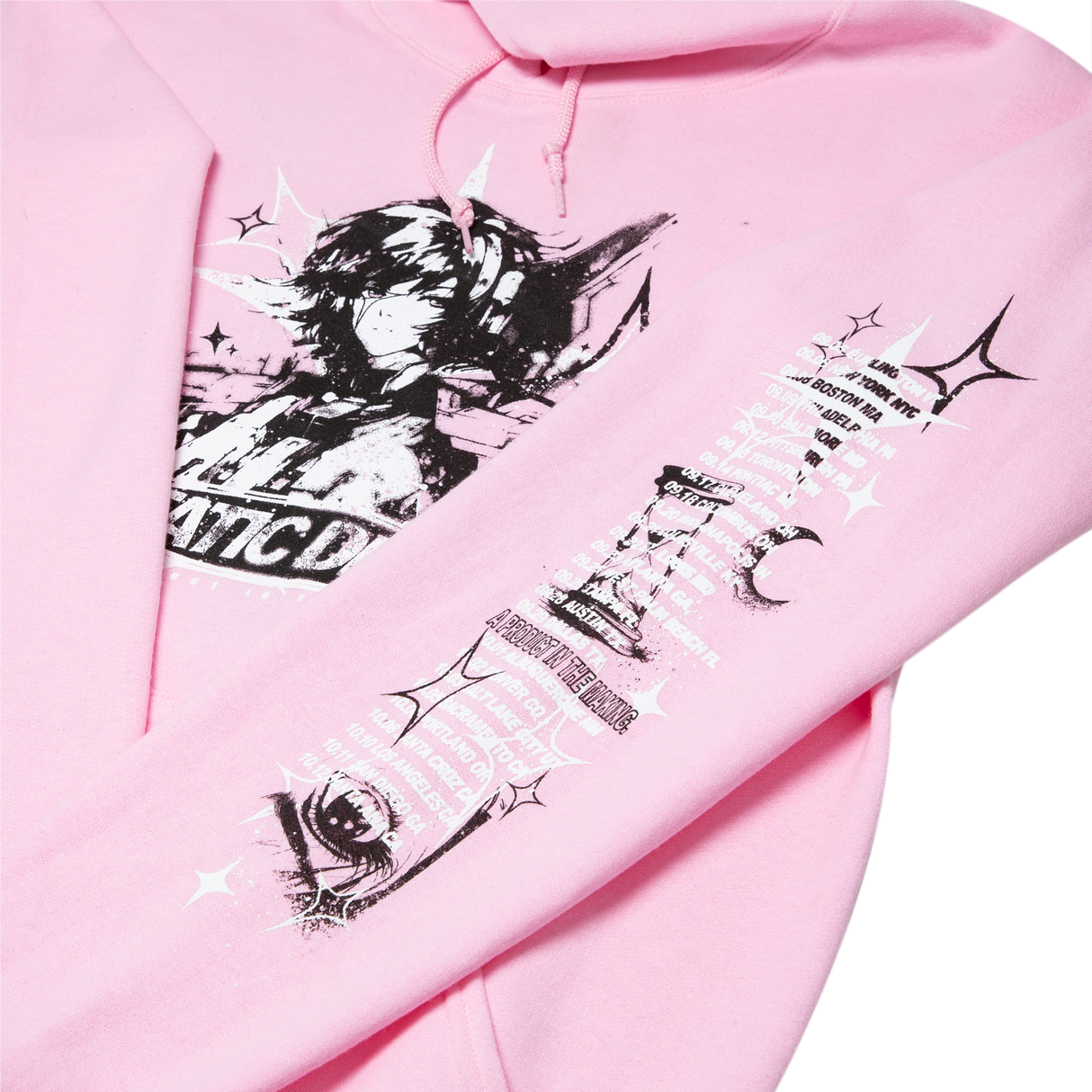 Static Dress - TOUR DATES PINK HOODIE