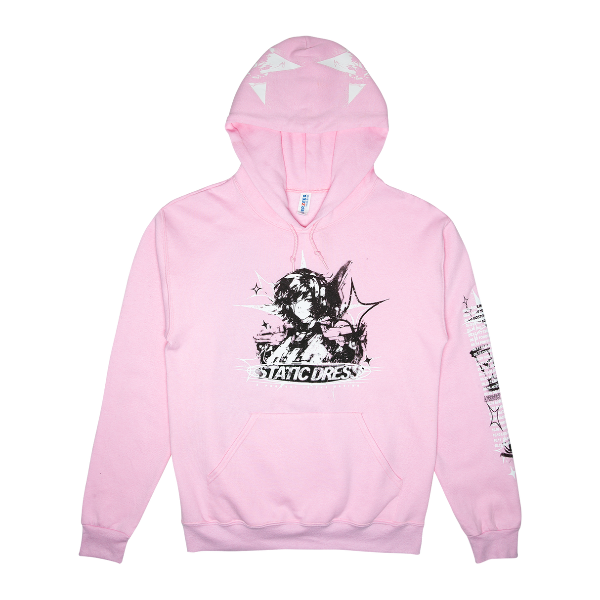 Static Dress - TOUR DATES PINK HOODIE