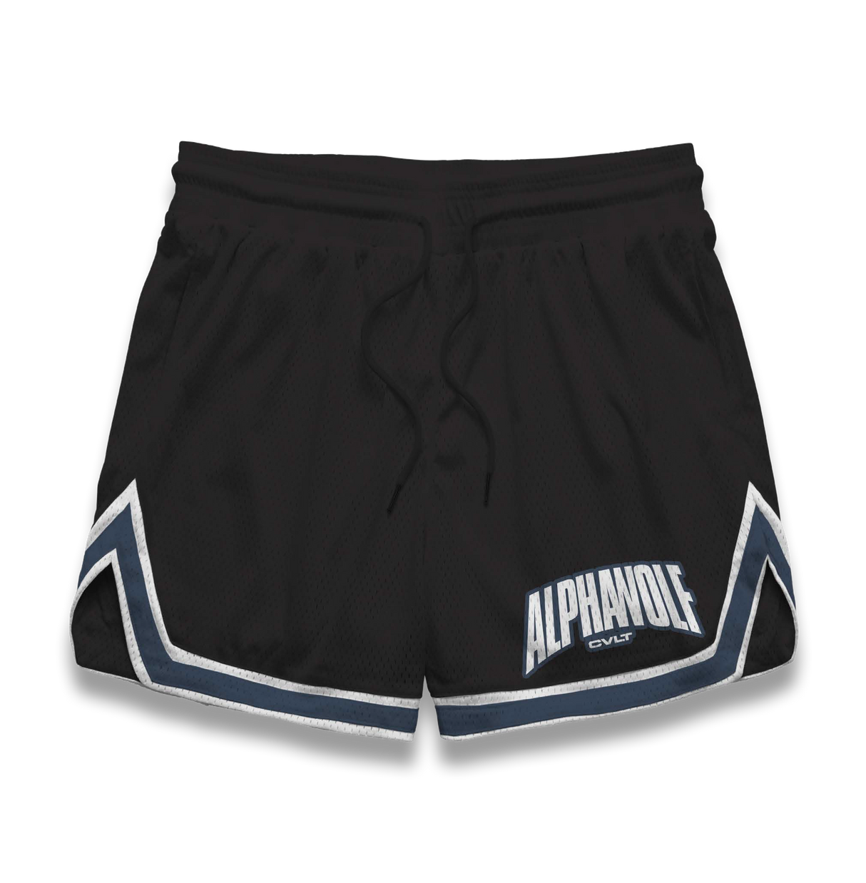 Alpha Wolf - Black & White Custom Basketball Shorts