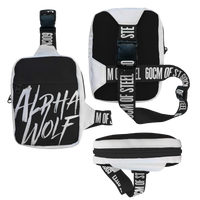 Alpha Wolf - Black & White Bum Bag