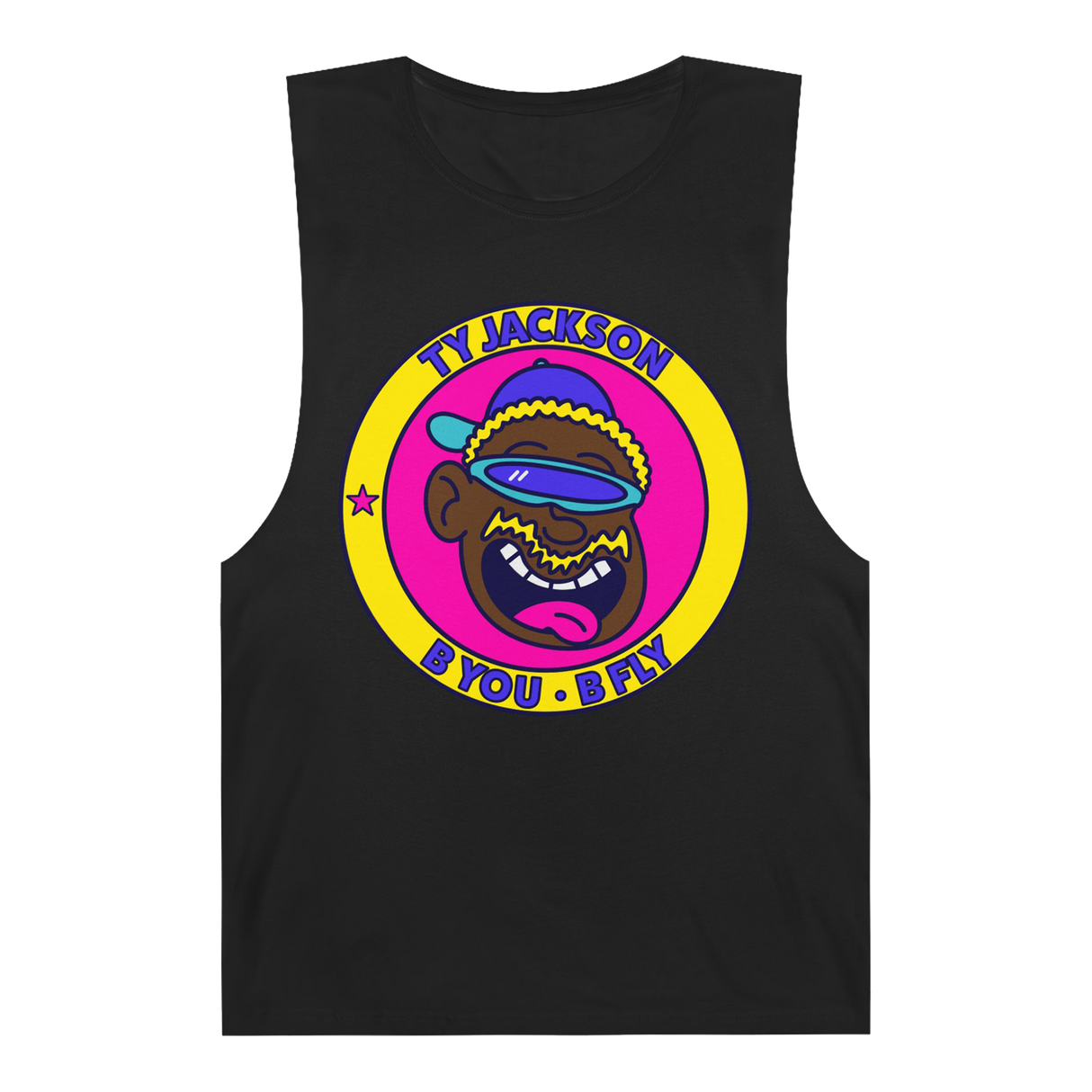 Ty Jackson - B You B Fly Black Sleeveless Shirt