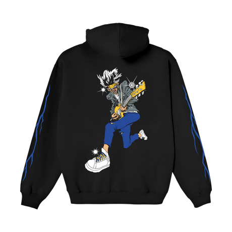 White Reaper - Guitar Lightning Black Hoodie