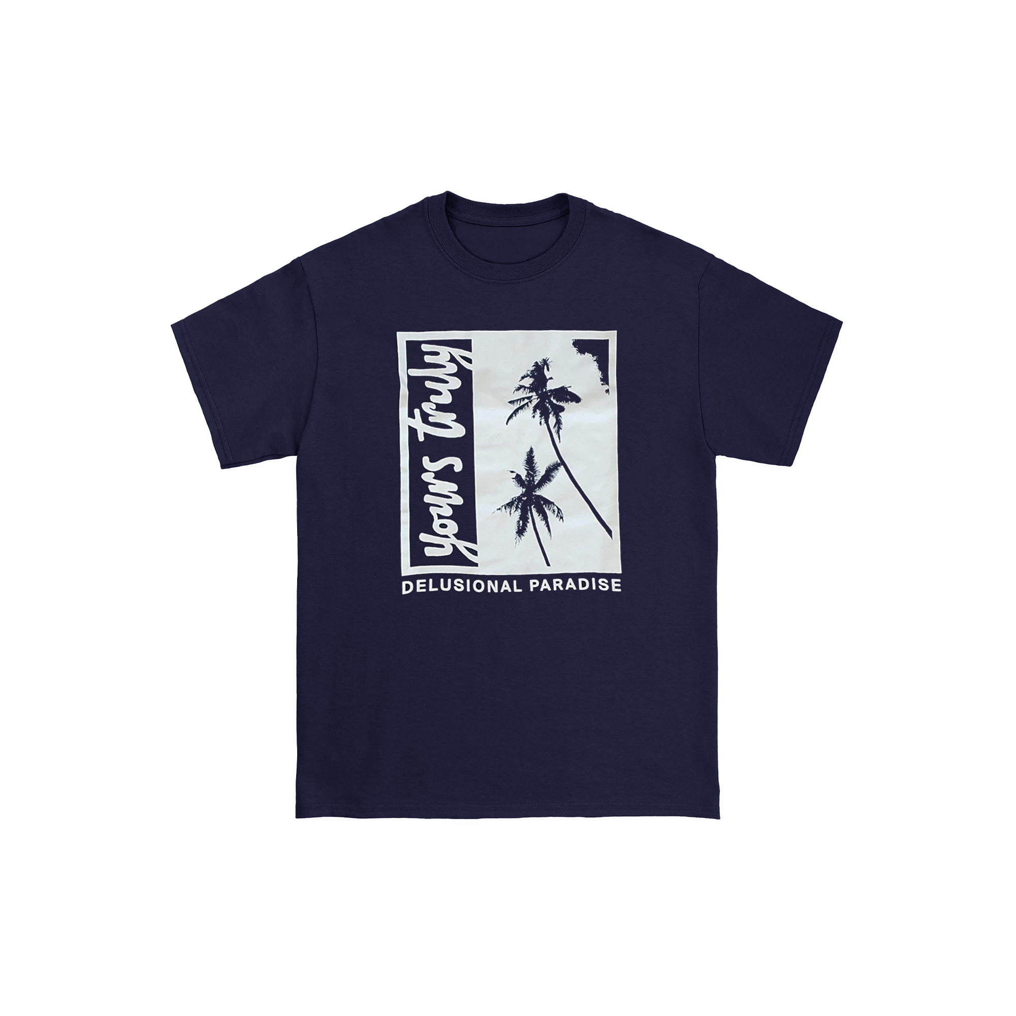 Yours Truly - Palm Tree Navy Tee