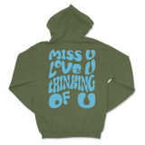 Dalton Mauldin - Miss U Hoodie - Light Blue Print