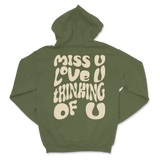 Dalton Mauldin - Miss U Hoodie - Cream Print