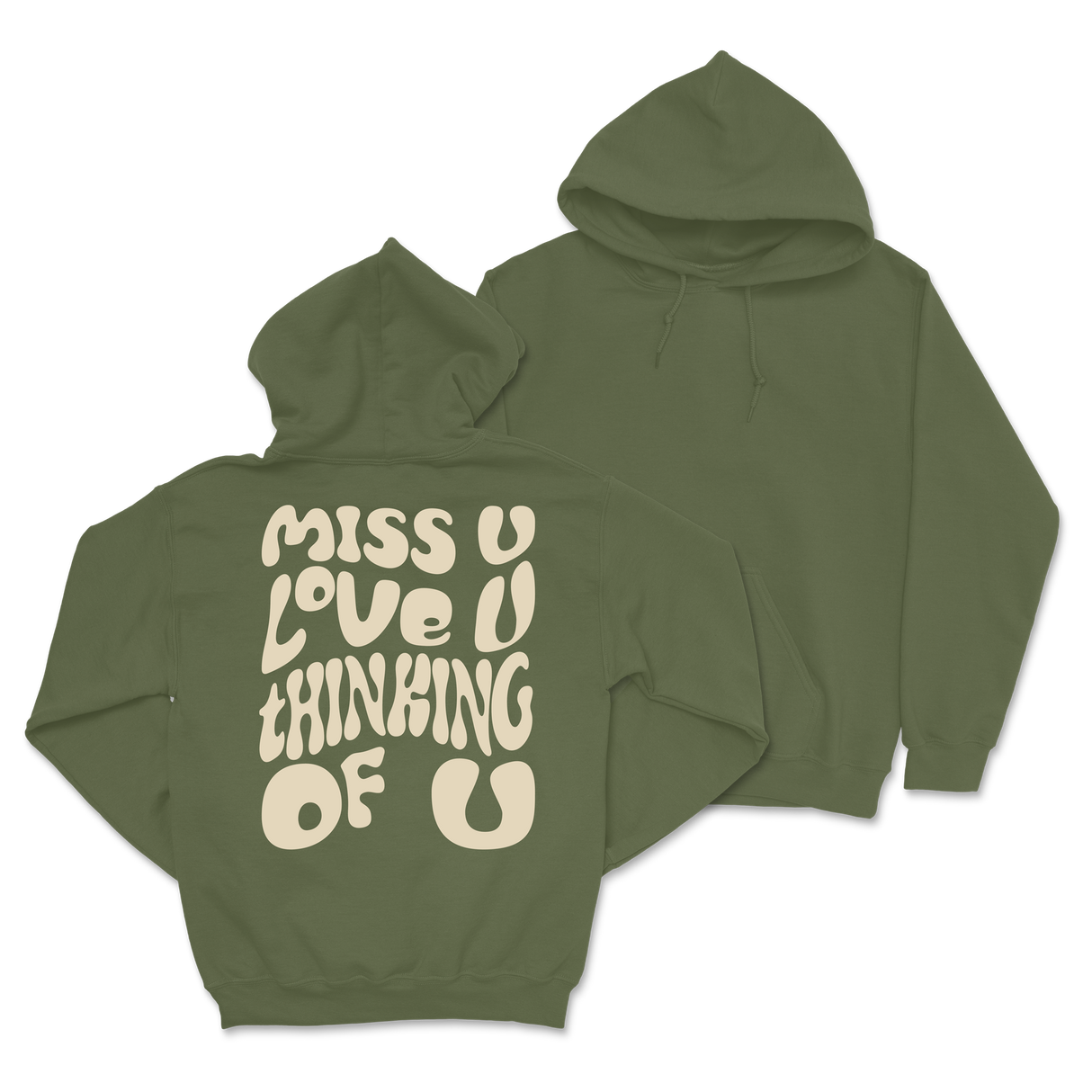 Dalton Mauldin - Miss U Hoodie - Cream Print