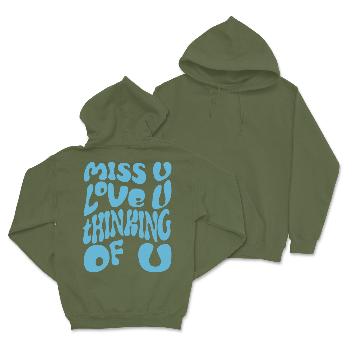 Dalton Mauldin - Miss U Hoodie - Light Blue Print