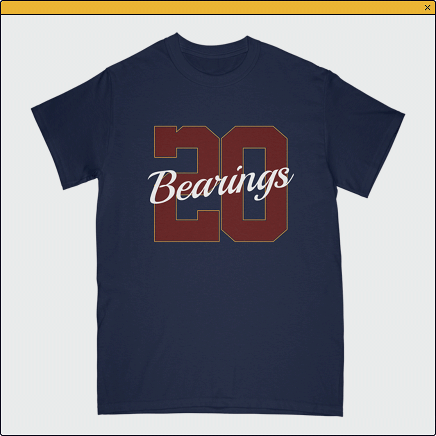 Bearings - 20 Navy Blue Tee