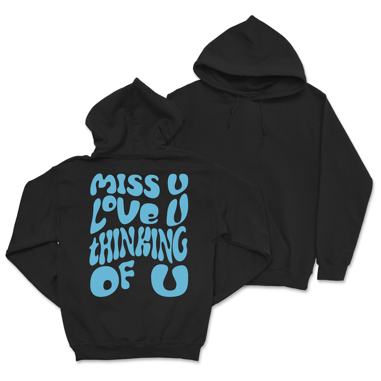 Dalton Mauldin - Miss U Hoodie - Light Blue Print