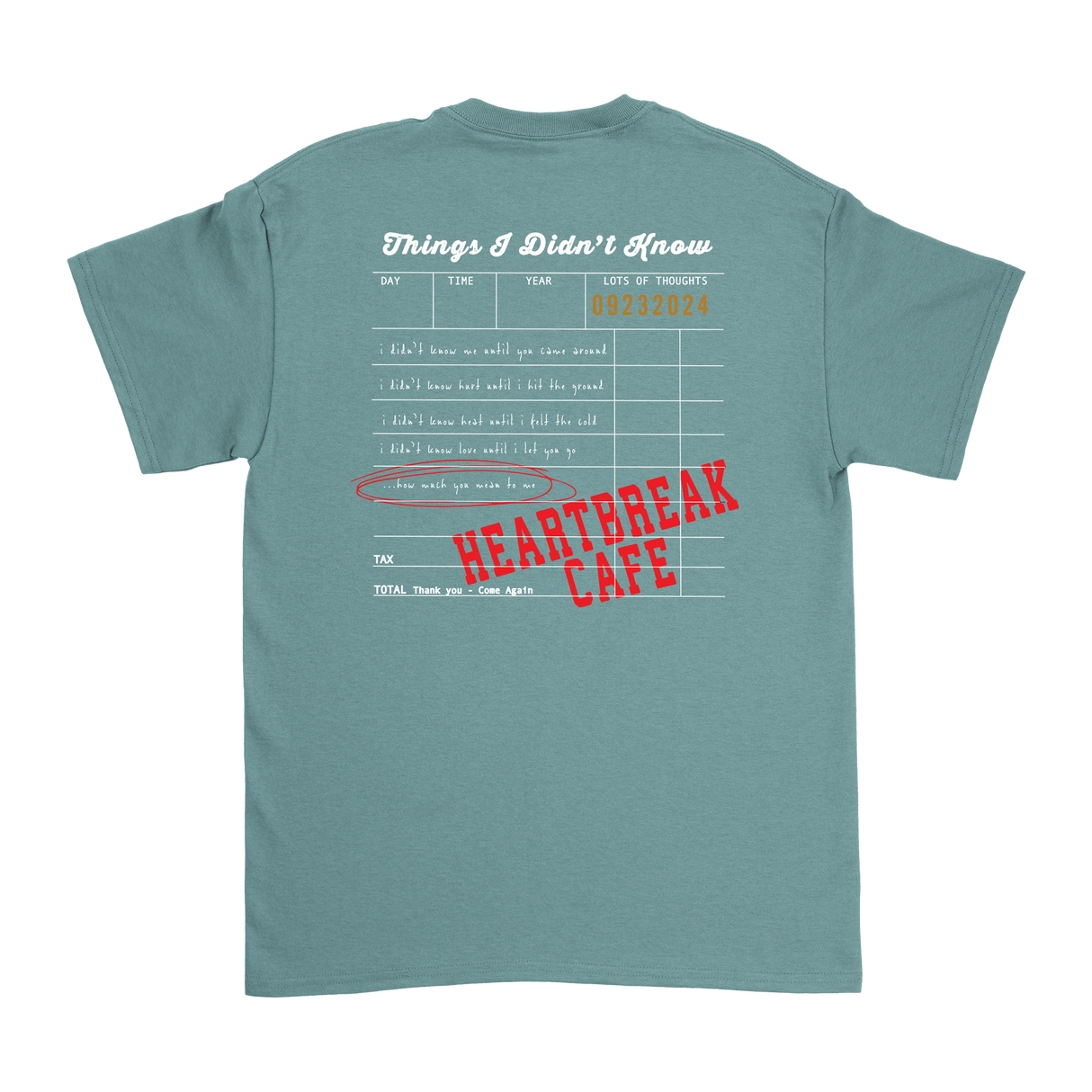 Dalton Mauldin - Heartbreak Cafe T-Shirt (White Print)